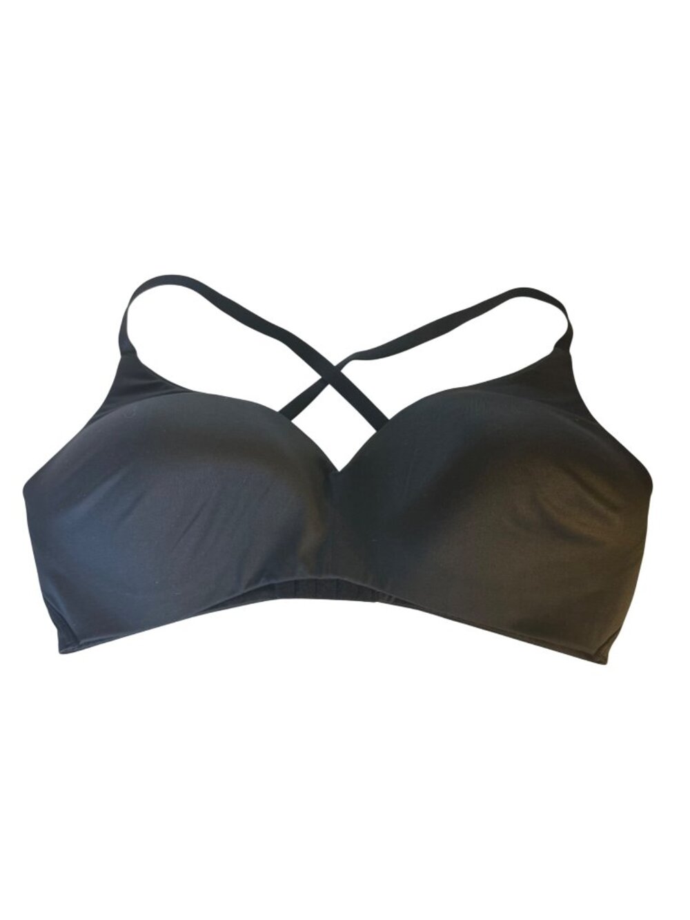 Calvin Klein XL Lightly Lined Wireless Bra Smooth Microfiber Black EUC